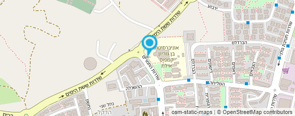 מפת הגעה אל אוניברסיטת בן-גוריון קמפוס אילת