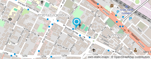 מפת הגעה אל כנסית העדה הלטינית של הכרמליתים