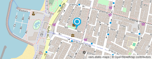 מפת הגעה אל גורדון - אולפן ללימוד עברית