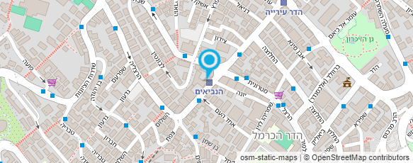 מפת הגעה אל ארגון קבלני בנין חיפה