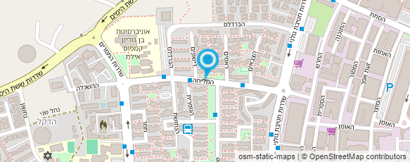 מפת הגעה אל מוניות "עשר"