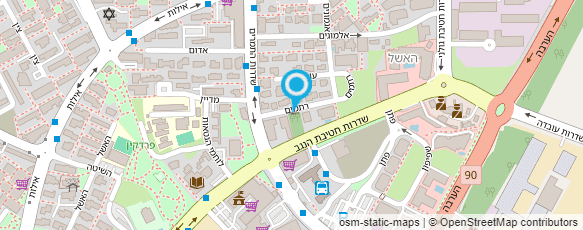 מפת הגעה אל טכנו פארק שרותי אינטרנט