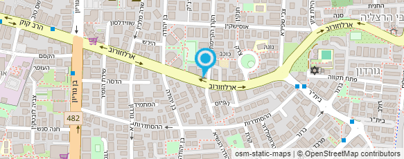 מפת הגעה אל המשפצים בהנהלת יעקב גולן הרצליה