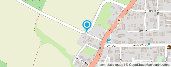 מפת הגעה אל פטל קטיף עצמי