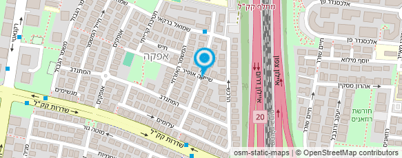 מפת הגעה אל ברקאי יעל - מטפלת בתנועה