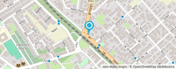 מפת הגעה אל תחנת מוניות במושבה