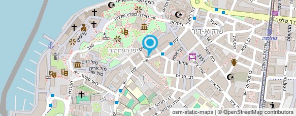 מפת הגעה אל מוזות-תיכון לאומנויות