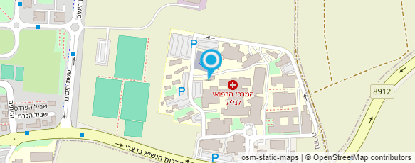 מפת הגעה אל בית חולים מרכז הרפואי לגליל