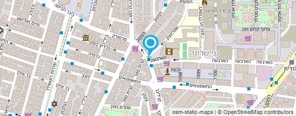 מפת הגעה אל רשת ביקראם יוגה בע"מ