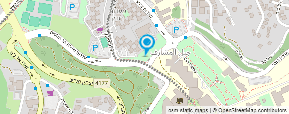 מפת הגעה אל גן אוניברסיטה עברית