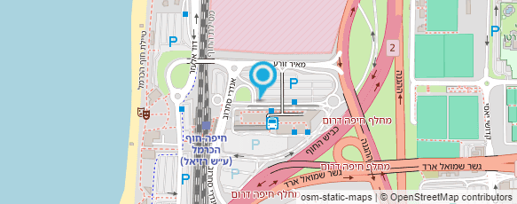 מפת הגעה אל בורגראנץ' חוף הכרמל חיפה