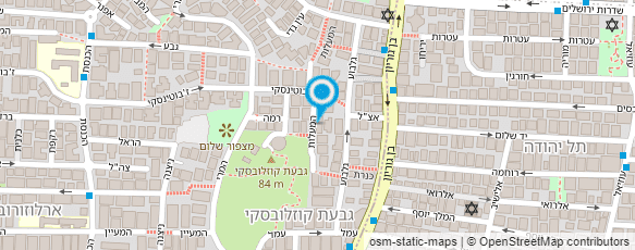 מפת הגעה אל אברהם לב הגן והגינה