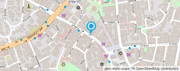 מפת הגעה אל מתפרת ביאליק