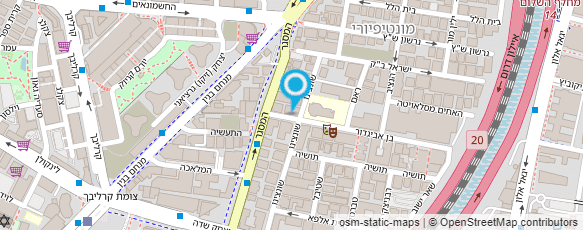 מפת הגעה אל מכללת בי.פי.אם - למוזיקה מתקדמת