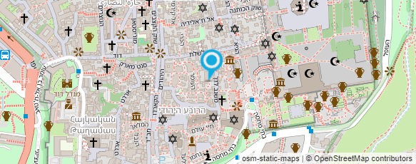 מפת הגעה אל הספריה העירונית הרובע היהודי