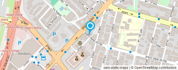 מפת הגעה אל בי"ס ומועדון ברידג' השרון