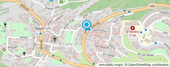 מפת הגעה אל חוות הכלבים עין כרם