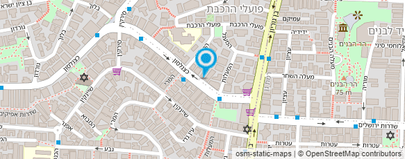 מפת הגעה אל מכבסת כצנלסון