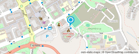 מפת הגעה אל מרכז רפואי שאלר