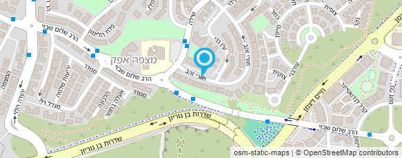 מפת הגעה אל המרכז ללימודי אנגלית