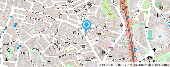 מפת הגעה אל מוקד התפילות - חסדי ירושלים