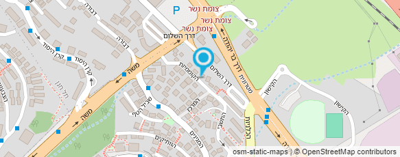 מפת הגעה אל בית הכנסת הגדול נשר