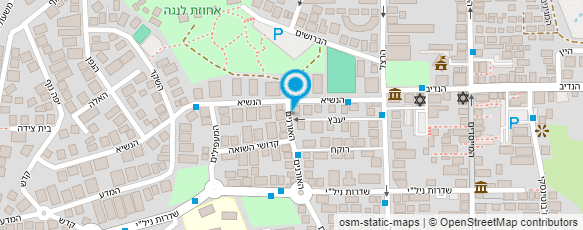 מפת הגעה אל גן ילדים רונן הגנן