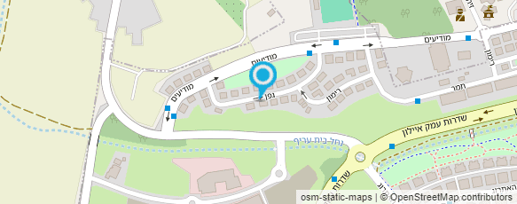 מפת הגעה אל רינה בץ-טיפול בעזרת בע"ח