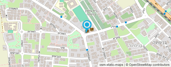 מפת הגעה אל מתנ"ס בנימינה גבעת עדה