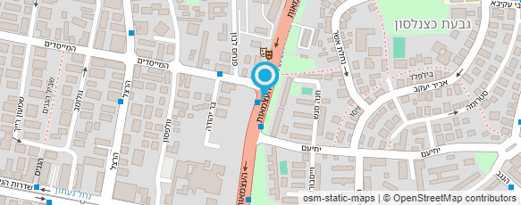 מפת הגעה אל המרכז לתעסוקת מבוגרים 60+