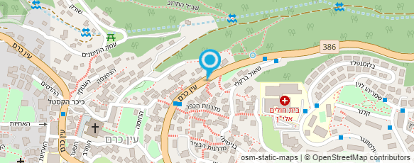 מפת הגעה אל אורחן עין כרם