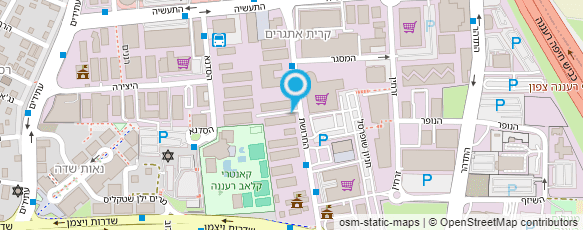 מפת הגעה אל מוניות רעננה- נסיעות לנתב"ג