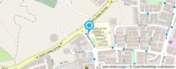 מפת הגעה אל לומדעת קמפוס בן גוריון