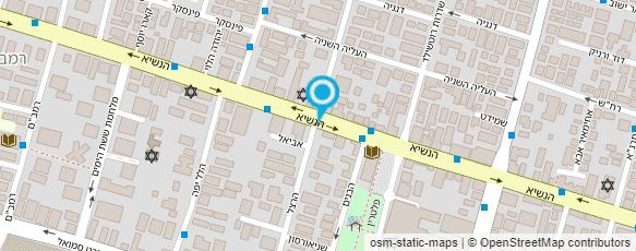 מפת הגעה אל סטודיו לעיצוב רוזיה