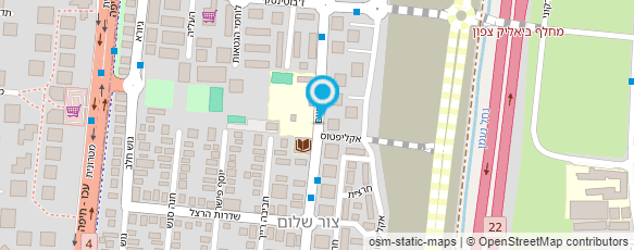 מפת הגעה אל ספריית צור שלום