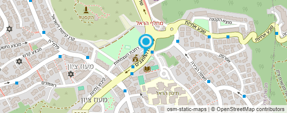 מפת הגעה אל הספרייה ציבורית  ע"ש צ'ייס מבשרת ציון