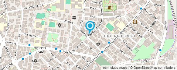 מפת הגעה אל גן ריבקה לדוברי אנגלית