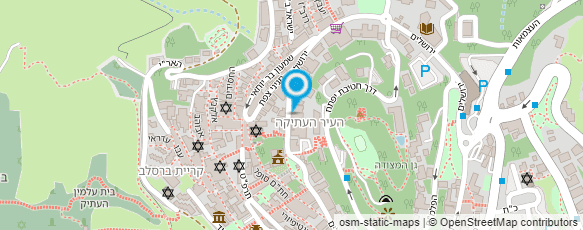 מפת הגעה אל פיצה צפת - בהשגחת העד"ח