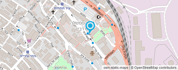 מפת הגעה אל רשות מקרקעי ישראל