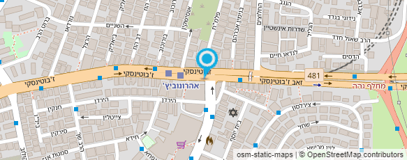 מפת הגעה אל משרד הפנים - מנהל אוכלוסין