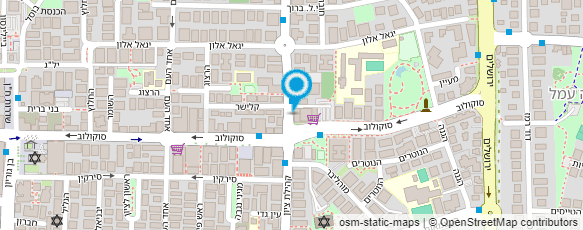 מפת הגעה אל משרד הפנים - מנהל אוכלוסין