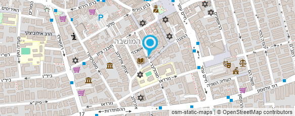 מפת הגעה אל משרד הפנים - מנהל אוכלוסין