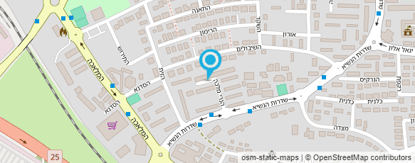 מפת הגעה אל משרד הרישוי