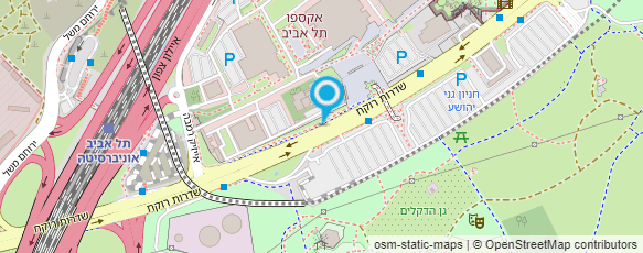 מפת הגעה אל תחנת רכבת-ת"א האונ' ומרכז הירידים