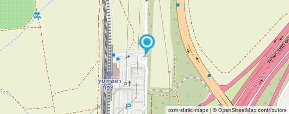 מפת הגעה אל תחנת רכבת ראש-העין צפון