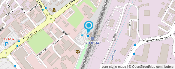 מפת הגעה אל תחנת רכבת קרית גת