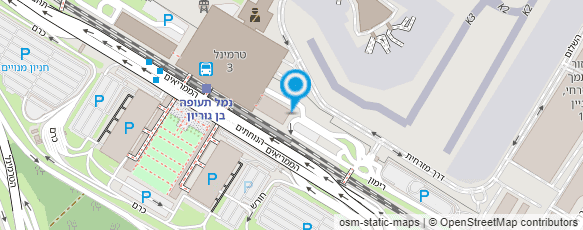 מפת הגעה אל תחנת רכבת נתב"ג