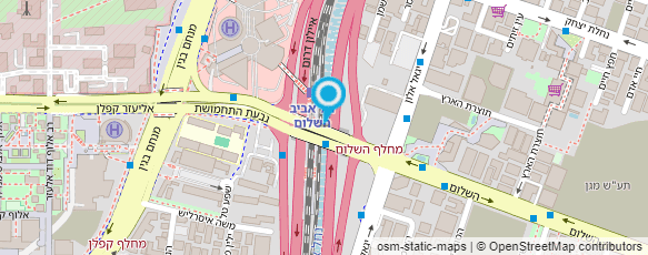 מפת הגעה אל תחנת רכבת-ת"א השלום