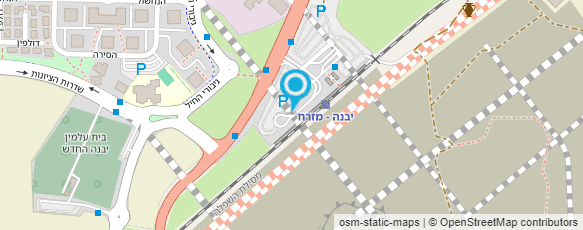 מפת הגעה אל תחנת רכבת יבנה-מזרח