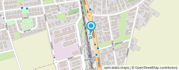 מפת הגעה אל תחנת רכבת בנימינה